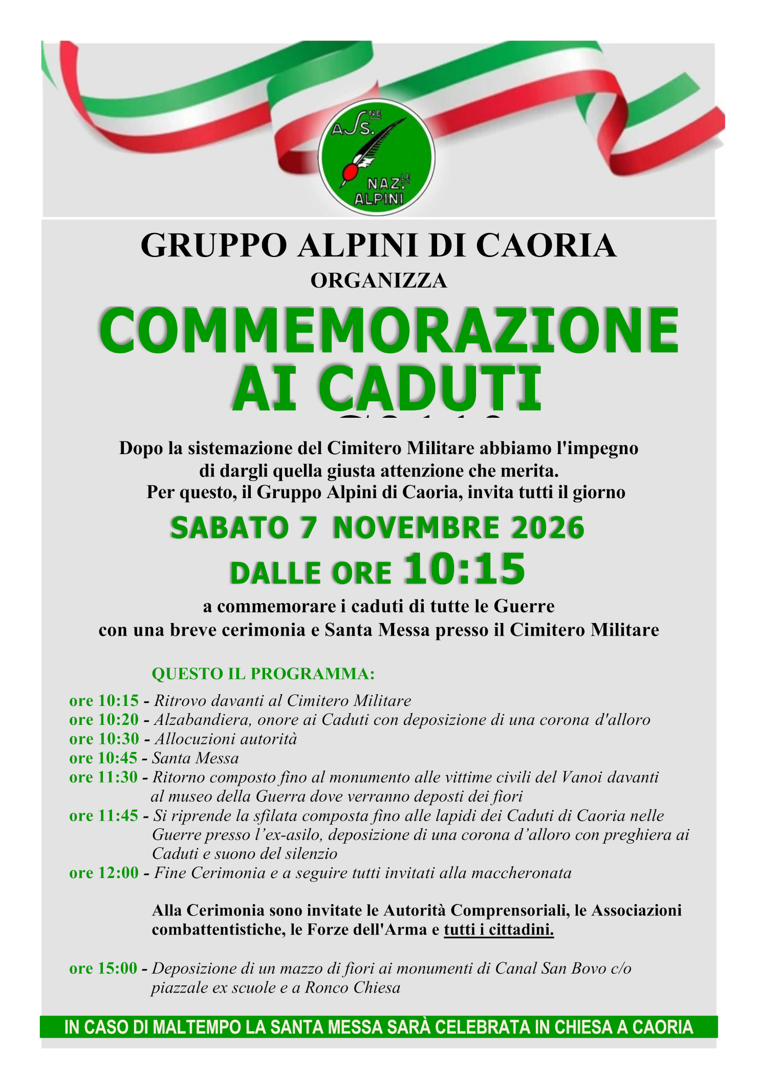 cena sociale alpini caoria 2026